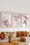 Wallity Artsycllct41 Conjunto de 3 Pinturas Decorativas Enmarcadas